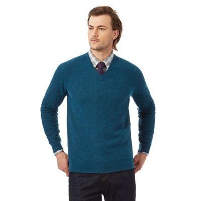 Hammond & Co. by Patrick Grant Turquoise lambswool rich jumper